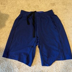 Purple and Black striped lululemon athletic shorts Sz Medium
